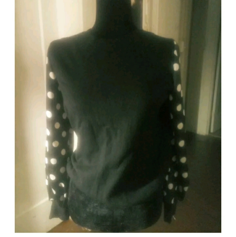 Ont Welfth Blouse. Large. Pre-owned. Polkadot long sleeves. Very Unique!
